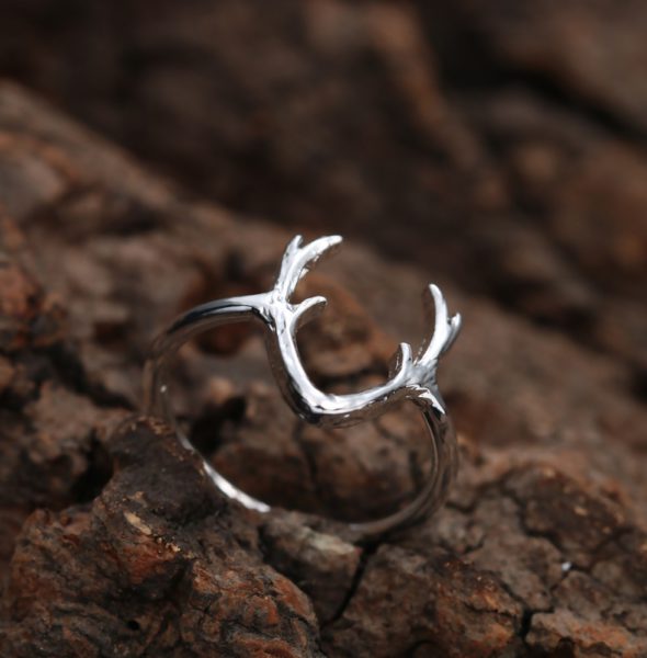 2015-New-Fashion-Vintage-Silver-Simple-Stag-Antler-Skeleton-Ring-Indian-Jewelry-for-Women-Wholesale-Free-1