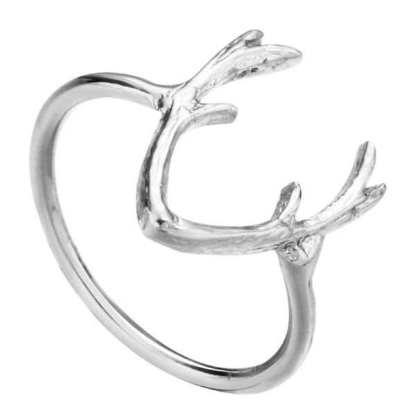 2015-New-Fashion-Vintage-Silver-Simple-Stag-Antler-Skeleton-Ring-Indian-Jewelry-for-Women-Wholesale-Free