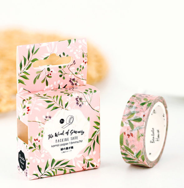 Fresh-Leave-Design-font-b-Floral-b-font-Washi-font-b-Tape-b-font-15mm-Flower