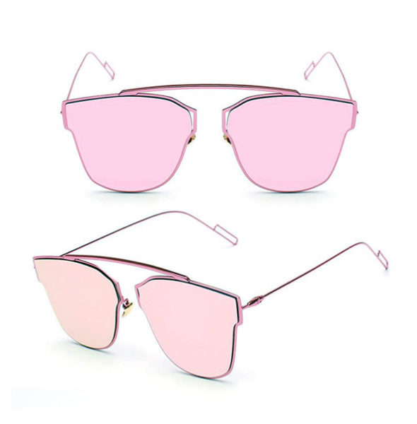 Pink metal shades two fold