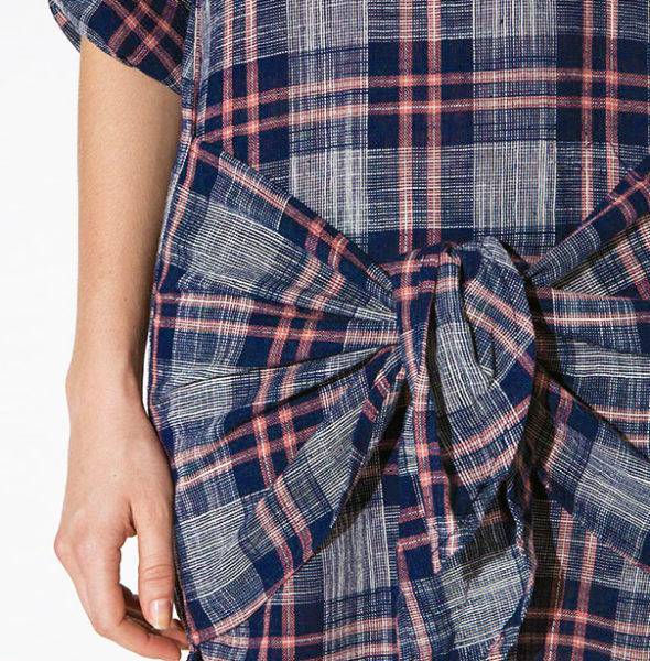 WRAPPED PLAID SHIRT DRESS omen-Dress-2015-Spring-Autumn-Retro-British-Style-Long-Sleeve-Funny-Dress-Women-Plaid-Shirt-Dresses-4