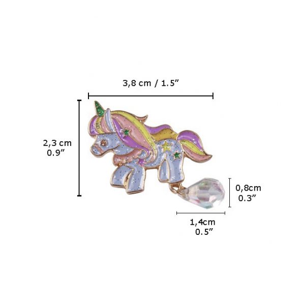 Glitter Unicorn pin measure