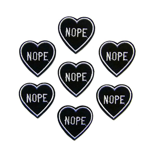 Nope Black Heart patch